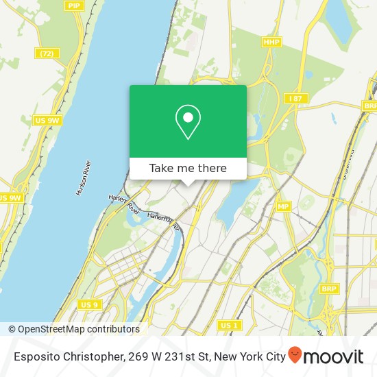 Esposito Christopher, 269 W 231st St map