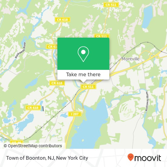 Town of Boonton, NJ map