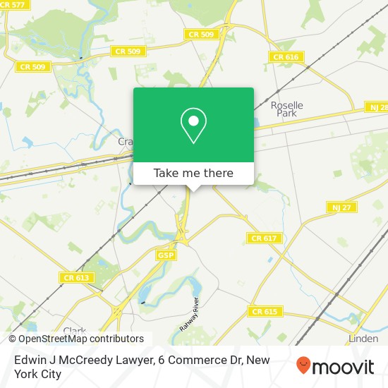 Edwin J McCreedy Lawyer, 6 Commerce Dr map