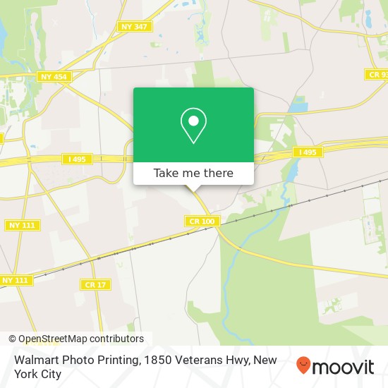 Walmart Photo Printing, 1850 Veterans Hwy map