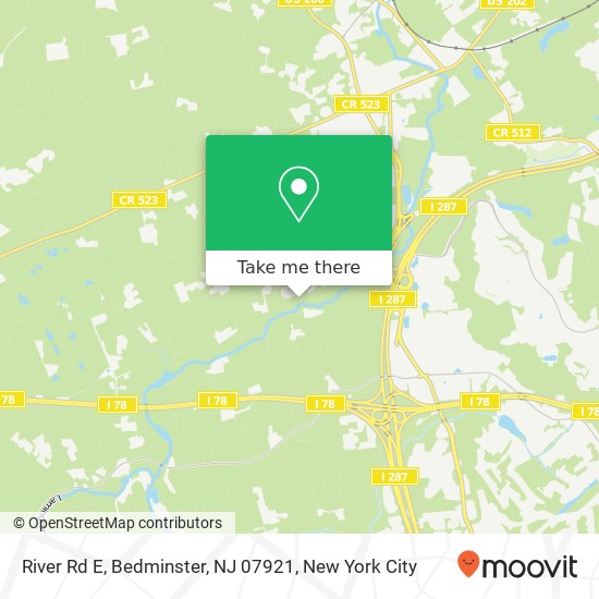 Mapa de River Rd E, Bedminster, NJ 07921