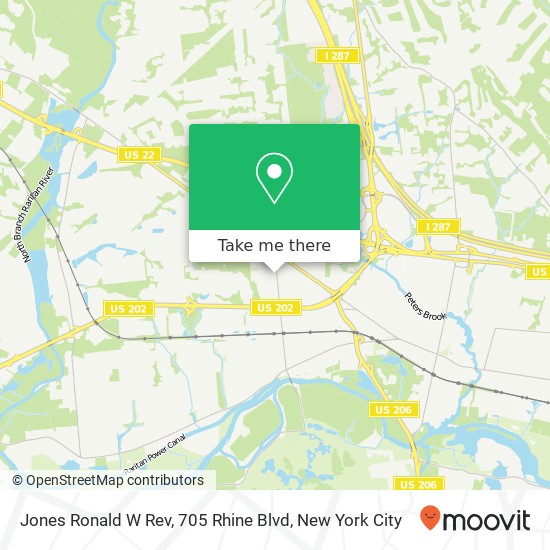 Mapa de Jones Ronald W Rev, 705 Rhine Blvd
