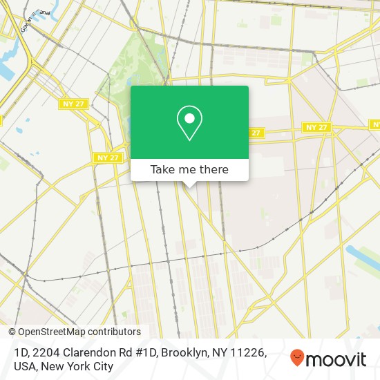 Mapa de 1D, 2204 Clarendon Rd #1D, Brooklyn, NY 11226, USA