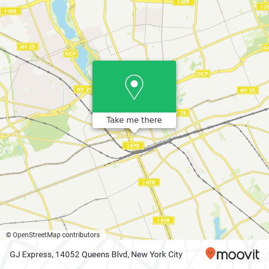 Mapa de GJ Express, 14052 Queens Blvd