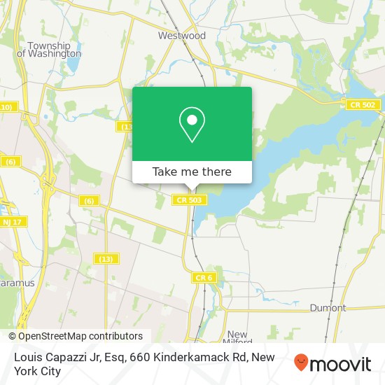 Louis Capazzi Jr, Esq, 660 Kinderkamack Rd map