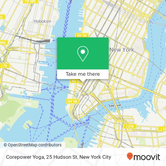 Mapa de Corepower Yoga, 25 Hudson St