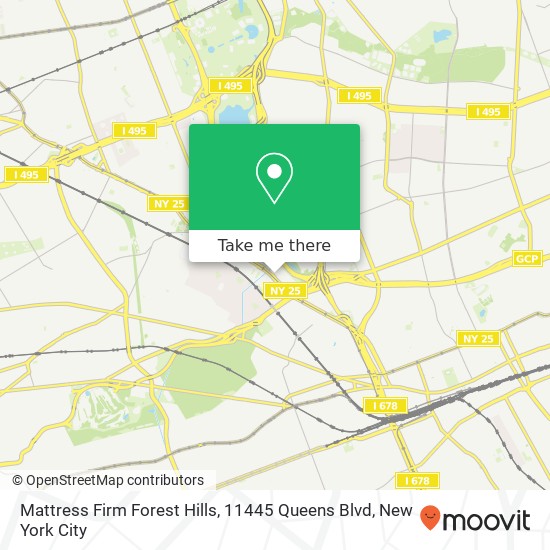 Mapa de Mattress Firm Forest Hills, 11445 Queens Blvd