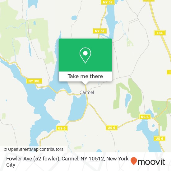 Mapa de Fowler Ave (52 fowler), Carmel, NY 10512