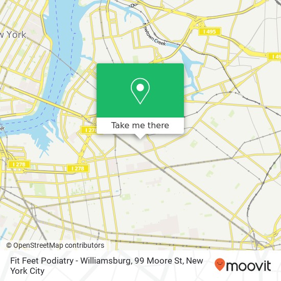Fit Feet Podiatry - Williamsburg, 99 Moore St map