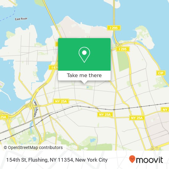 Mapa de 154th St, Flushing, NY 11354