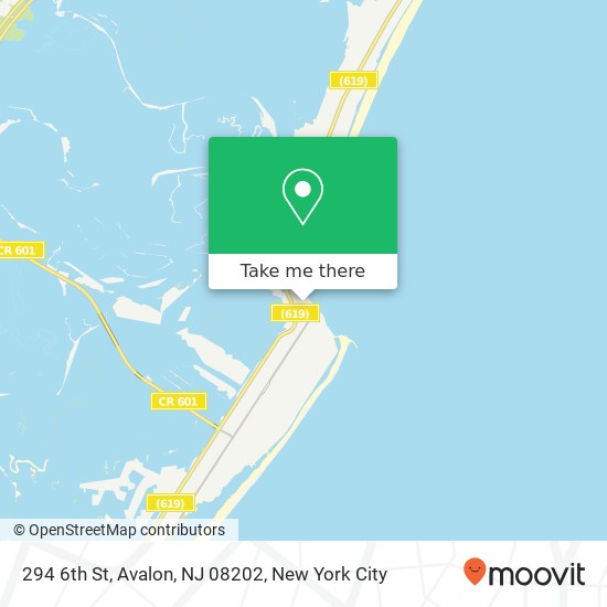 Mapa de 294 6th St, Avalon, NJ 08202