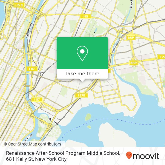 Renaissance After-School Program Middle School, 681 Kelly St map