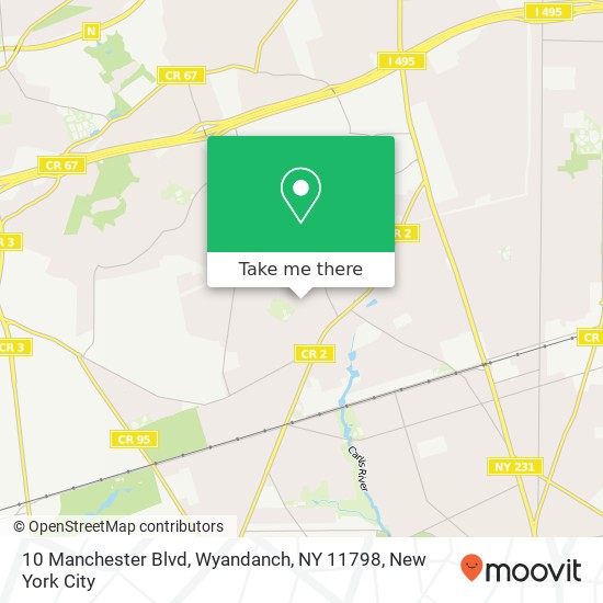 Mapa de 10 Manchester Blvd, Wyandanch, NY 11798