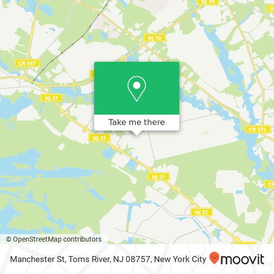 Manchester St, Toms River, NJ 08757 map