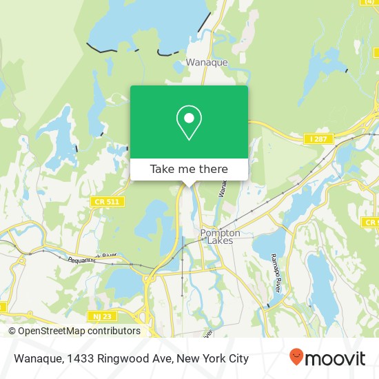 Wanaque, 1433 Ringwood Ave map