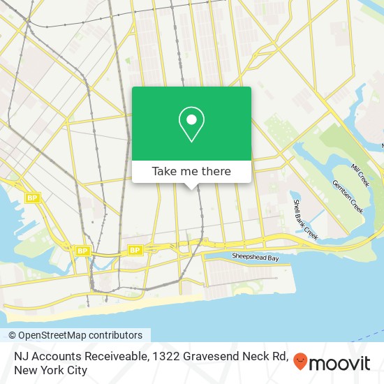 NJ Accounts Receiveable, 1322 Gravesend Neck Rd map