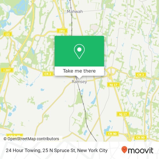 Mapa de 24 Hour Towing, 25 N Spruce St