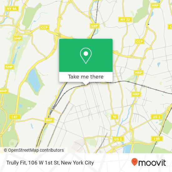 Mapa de Trully Fit, 106 W 1st St