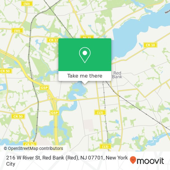 216 W River St, Red Bank (Red), NJ 07701 map