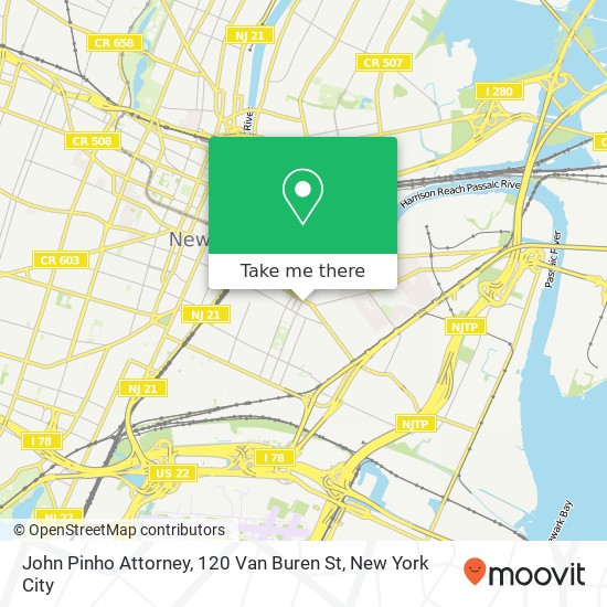 John Pinho Attorney, 120 Van Buren St map