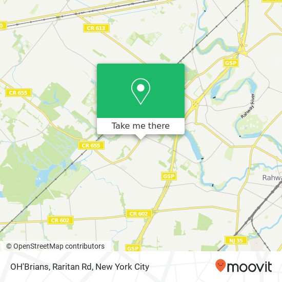 Mapa de OH'Brians, Raritan Rd