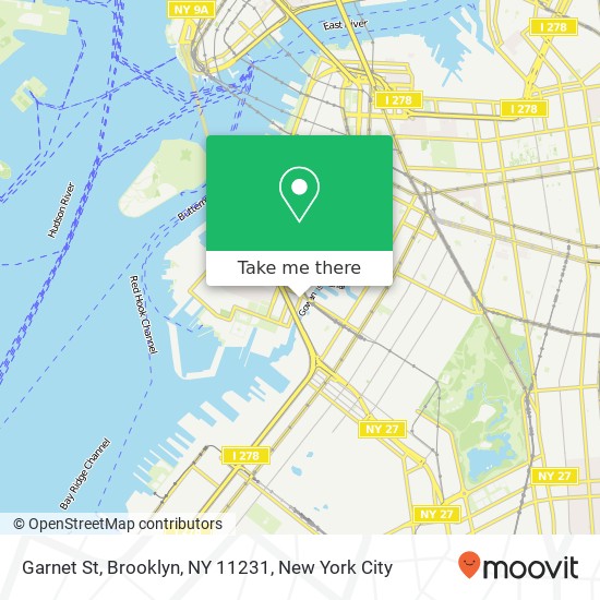 Mapa de Garnet St, Brooklyn, NY 11231