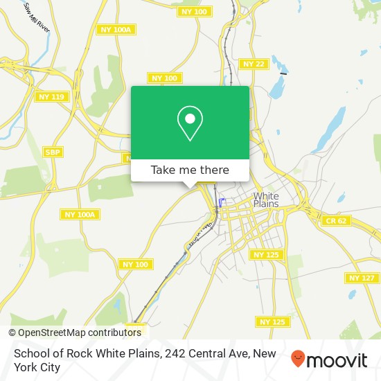 Mapa de School of Rock White Plains, 242 Central Ave