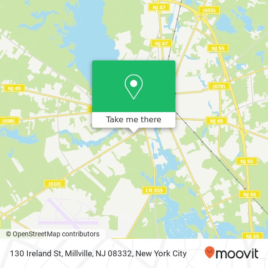 Mapa de 130 Ireland St, Millville, NJ 08332