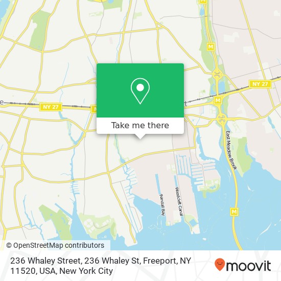 Mapa de 236 Whaley Street, 236 Whaley St, Freeport, NY 11520, USA