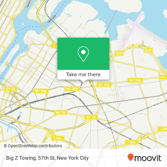 Big Z Towing, 57th St map