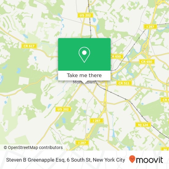 Mapa de Steven B Greenapple Esq, 6 South St