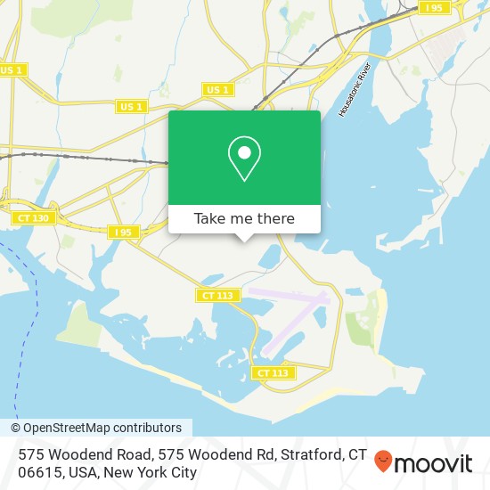 Mapa de 575 Woodend Road, 575 Woodend Rd, Stratford, CT 06615, USA