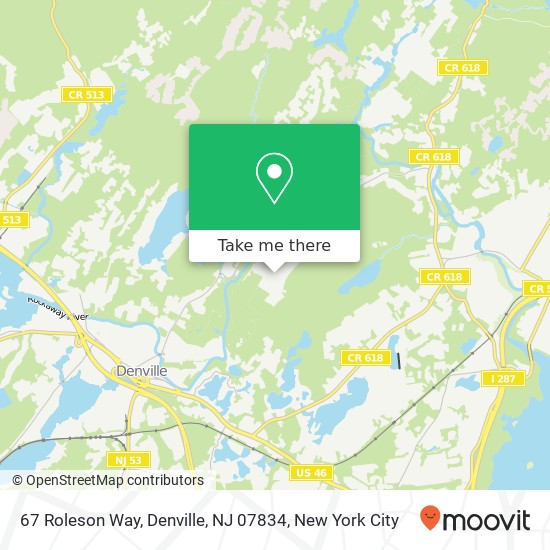 Mapa de 67 Roleson Way, Denville, NJ 07834