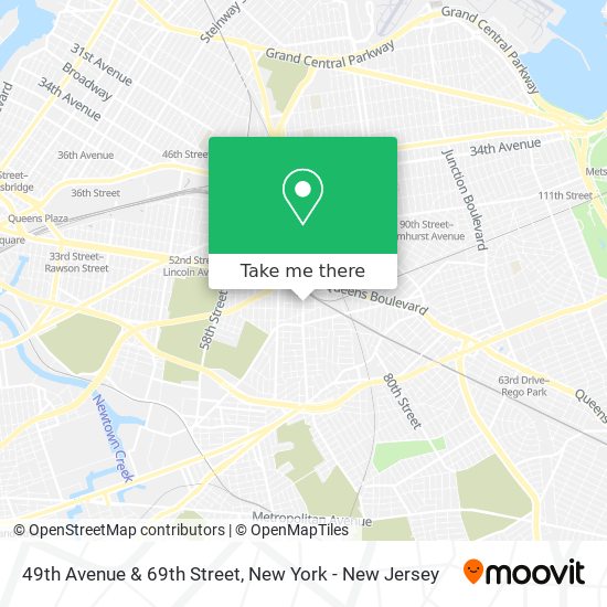 49th Avenue & 69th Street map