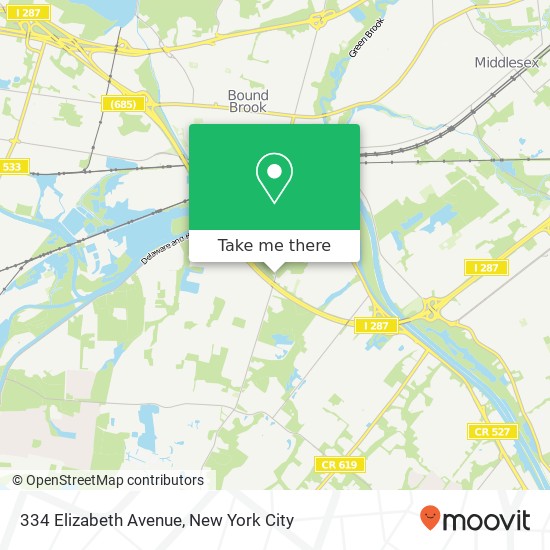 334 Elizabeth Avenue, 334 Elizabeth Ave, Somerset, NJ 08873, USA map