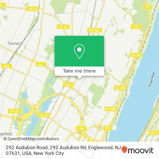292 Audubon Road, 292 Audubon Rd, Englewood, NJ 07631, USA map