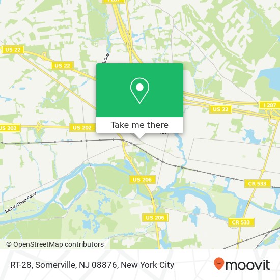 Mapa de RT-28, Somerville, NJ 08876