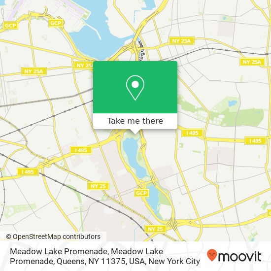 Meadow Lake Promenade, Meadow Lake Promenade, Queens, NY 11375, USA map
