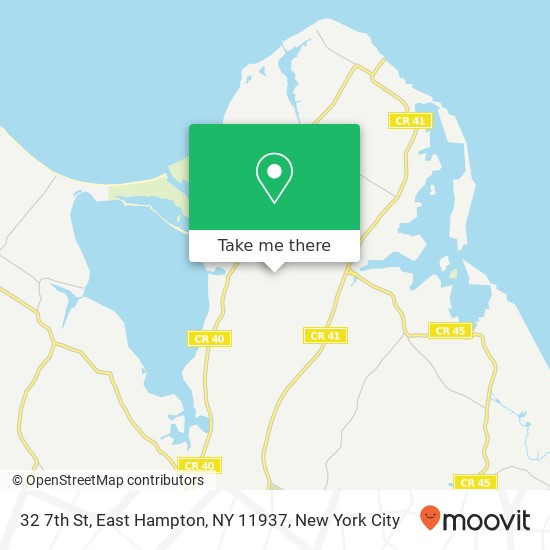 Mapa de 32 7th St, East Hampton, NY 11937