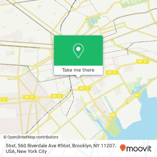 Mapa de 56st, 560 Riverdale Ave #56st, Brooklyn, NY 11207, USA
