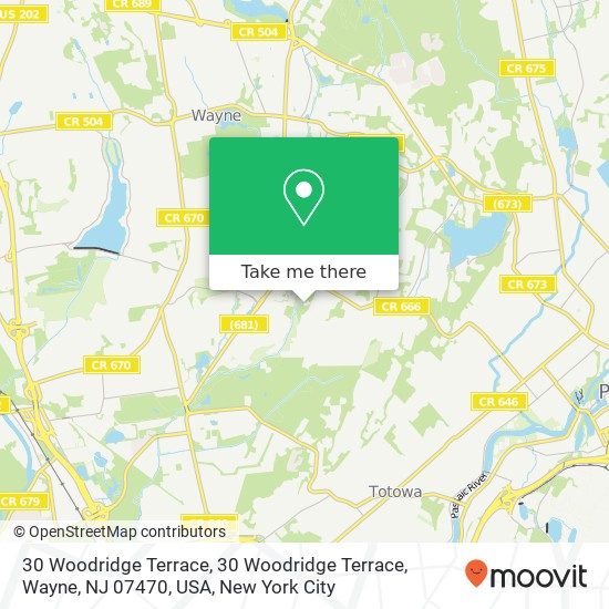 30 Woodridge Terrace, 30 Woodridge Terrace, Wayne, NJ 07470, USA map
