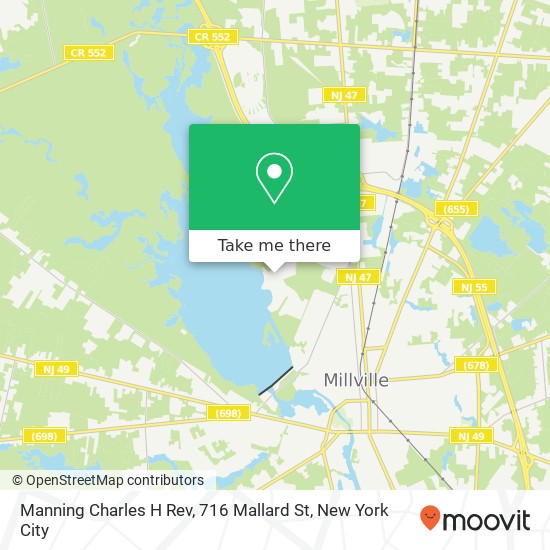 Manning Charles H Rev, 716 Mallard St map