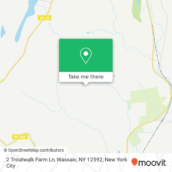 Mapa de 2 Troutwalk Farm Ln, Wassaic, NY 12592