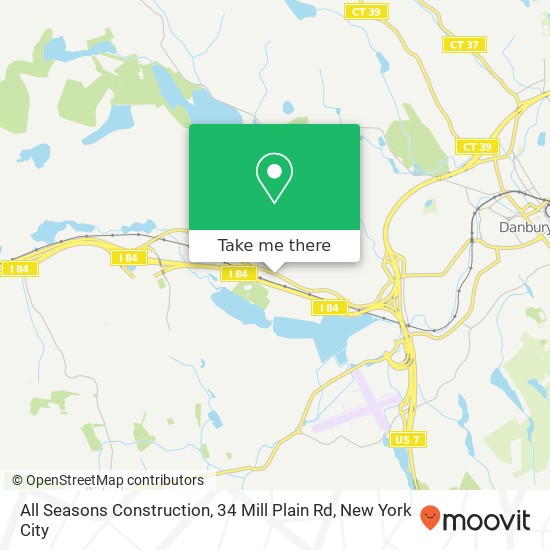 Mapa de All Seasons Construction, 34 Mill Plain Rd