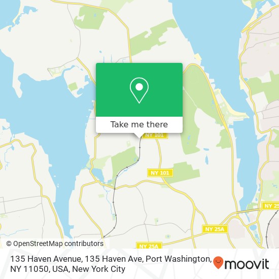 135 Haven Avenue, 135 Haven Ave, Port Washington, NY 11050, USA map