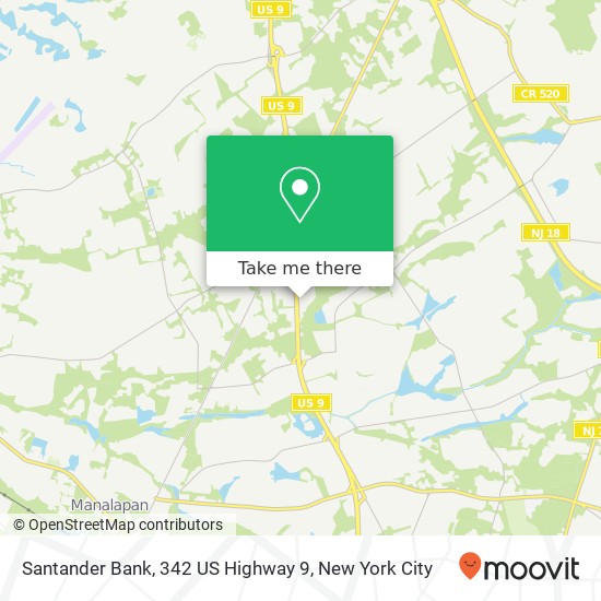 Mapa de Santander Bank, 342 US Highway 9