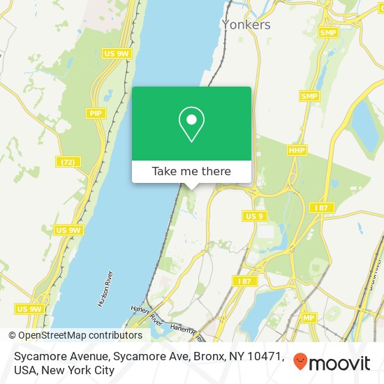 Mapa de Sycamore Avenue, Sycamore Ave, Bronx, NY 10471, USA