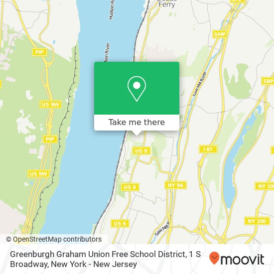 Greenburgh Graham Union Free School District, 1 S Broadway map
