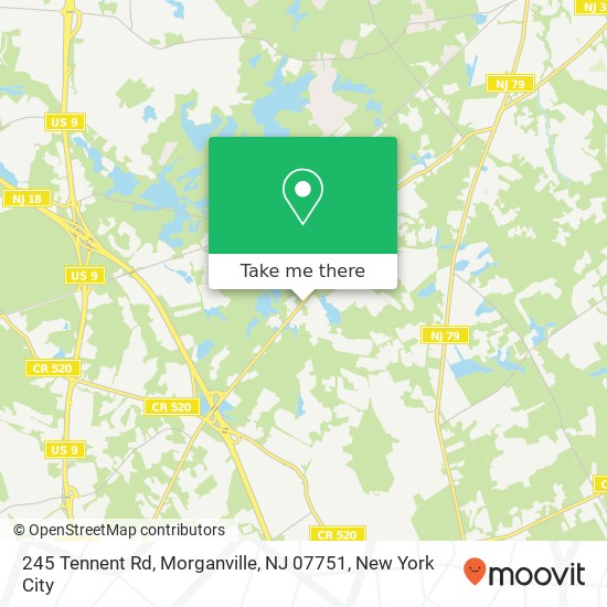 Mapa de 245 Tennent Rd, Morganville, NJ 07751