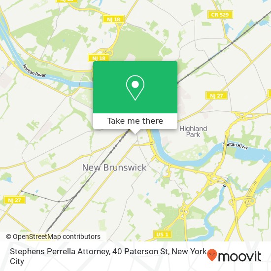 Mapa de Stephens Perrella Attorney, 40 Paterson St